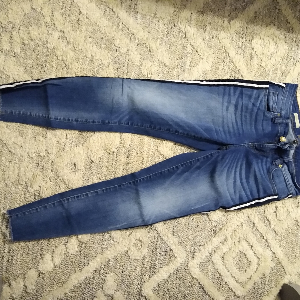 Kut From the Kloth striped skinny jeans